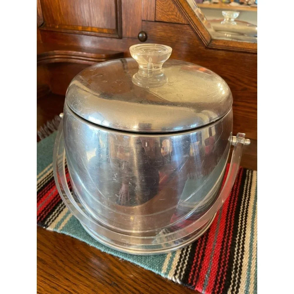Vintage Mid-Century RETRO Kromex Aluminum ICE BUCKET Modern